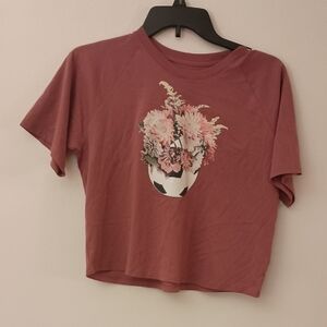 adidas Girls Dusty Rose Floral Soccer Graphic Tee